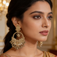 Lotus Big Golden Statement Earrings