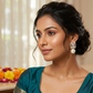 Crystal Square Pearl Drop Earrings