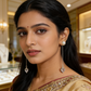 Heart Moti Latkan Earrings