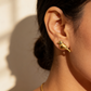 Sparrow Stud Antique Gold Earrings