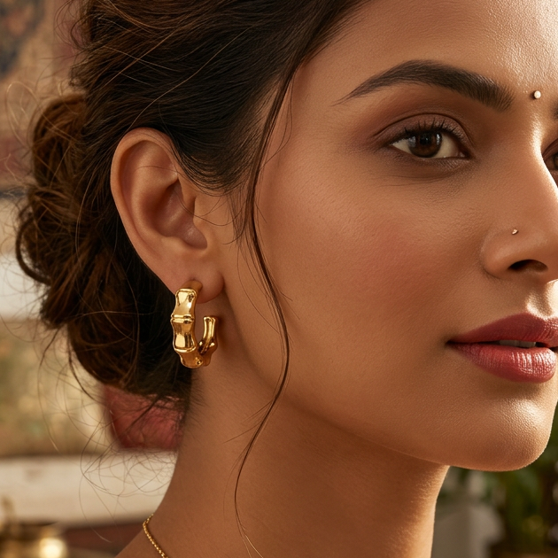 6-Pair Gold-Tone Stud & Drop Earrings Combo Set with Pearls and Crystal Stones