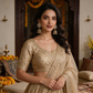 Antique Gold Crystal Floral Jhumka Earrings