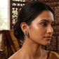 Multicolor Crystal Floral Stud Earrings