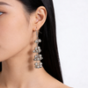 Oxidised Silver Floral Ghungroo Drop Earrings